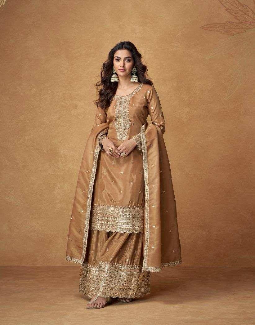 Saumya By Aashirwad Creation 10180 To 10182 Series Beautiful Suits Colorful Stylish Fancy Casual Wear & Ethnic Wear Organza Simar Silk Dresses At Wholesale Price
