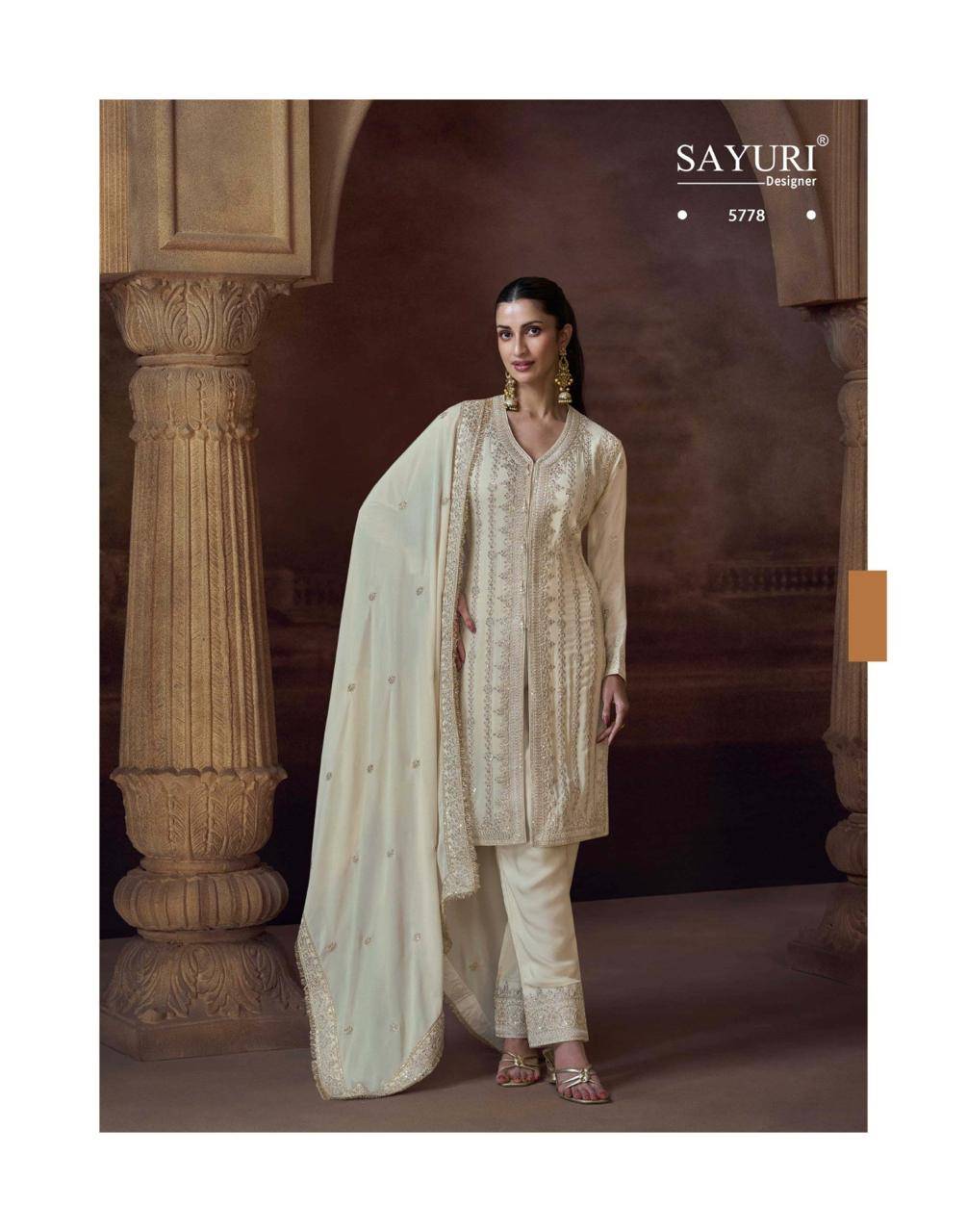 Alemzeb By Sayuri 5778 To 5781 Series Designer Festive Suits Collection Beautiful Stylish Fancy Colorful Party Wear & Occasional Wear Real Chinnon Silk Dresses At Wholesale Price
