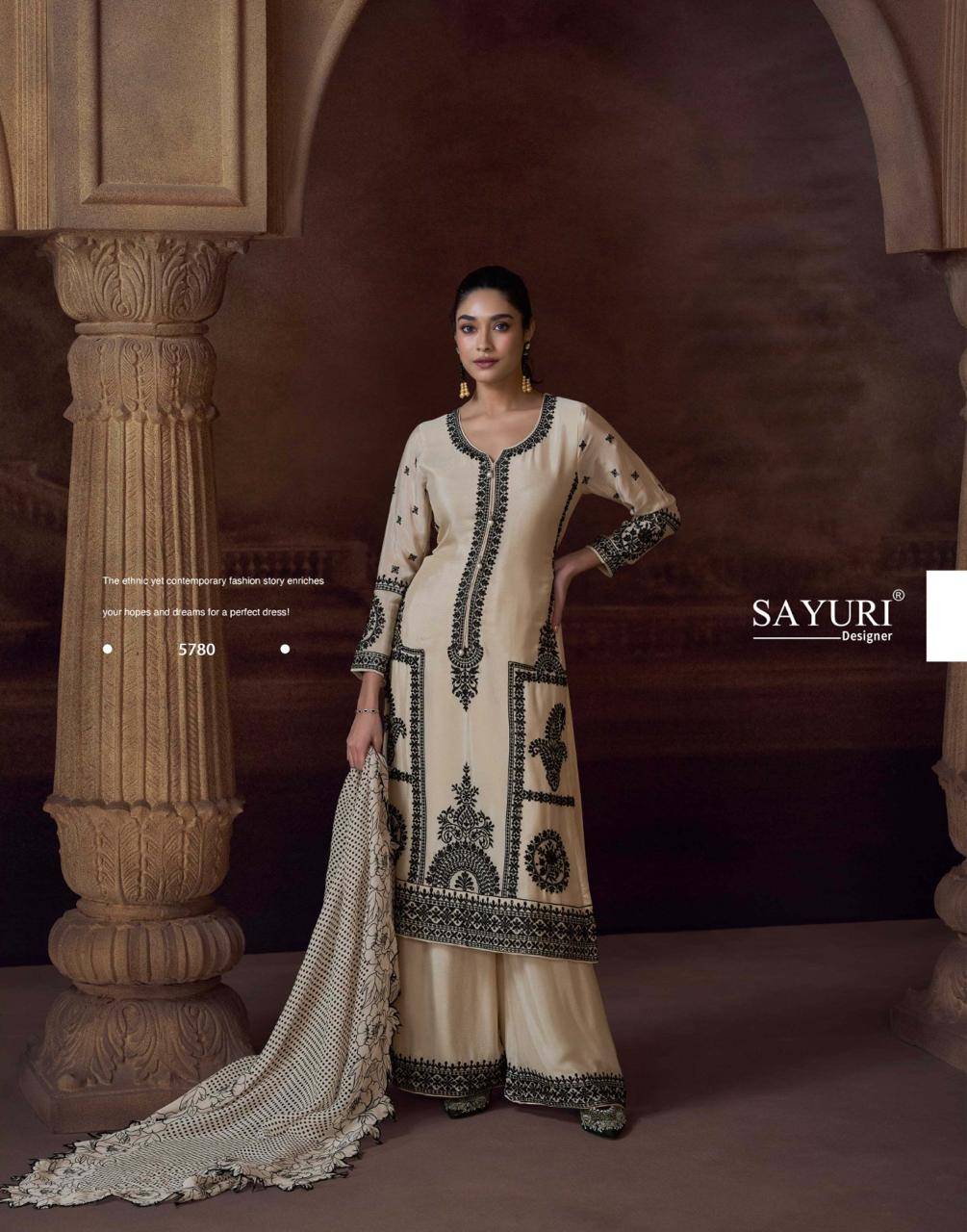 Alemzeb By Sayuri 5778 To 5781 Series Designer Festive Suits Collection Beautiful Stylish Fancy Colorful Party Wear & Occasional Wear Real Chinnon Silk Dresses At Wholesale Price