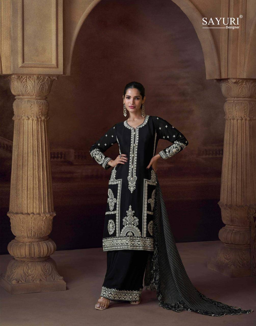 Alemzeb By Sayuri 5778 To 5781 Series Designer Festive Suits Collection Beautiful Stylish Fancy Colorful Party Wear & Occasional Wear Real Chinnon Silk Dresses At Wholesale Price