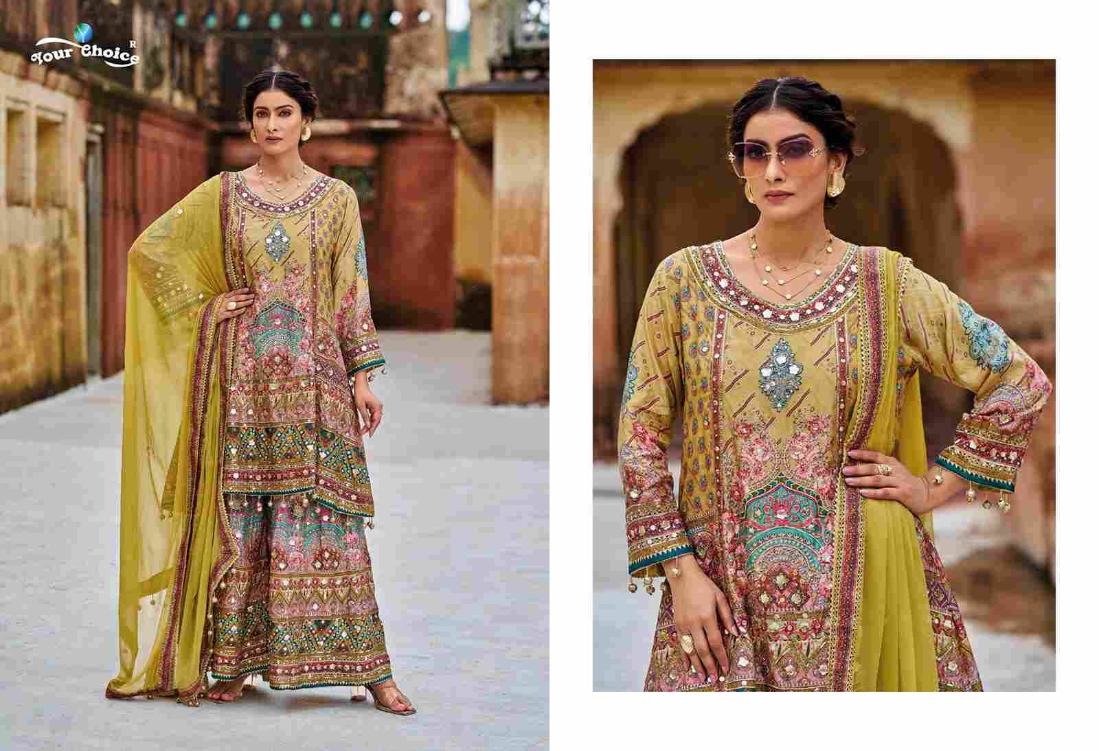 Seerat By Your Choice 1001 To 1002 Series Designer Sharara Suits Collection Beautiful Stylish Fancy Colorful Party Wear & Occasional Wear Chinnon Dresses At Wholesale Price