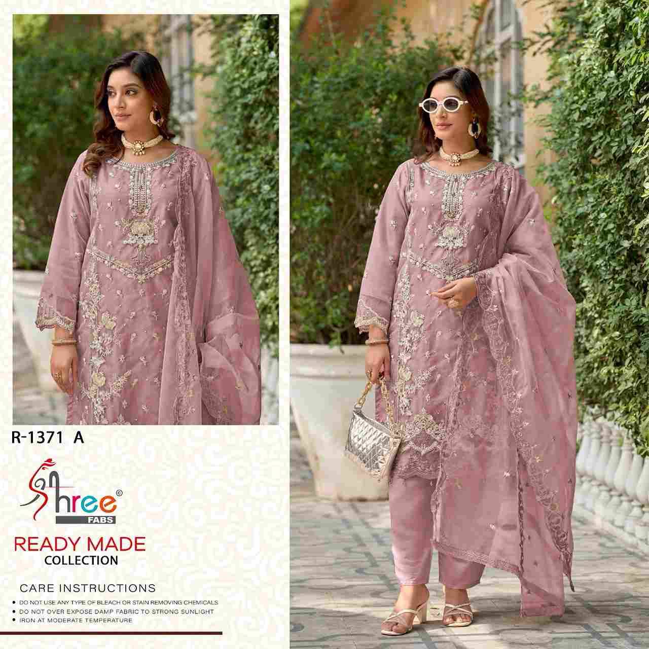 Shree Fabs Hit Design R-1371 Colours By Shree Fabs R-1371-A To R-1371-D Series Beautiful Pakistani Suits Stylish Fancy Colorful Party Wear & Occasional Wear Organza Embroidered Dresses At Wholesale Price
