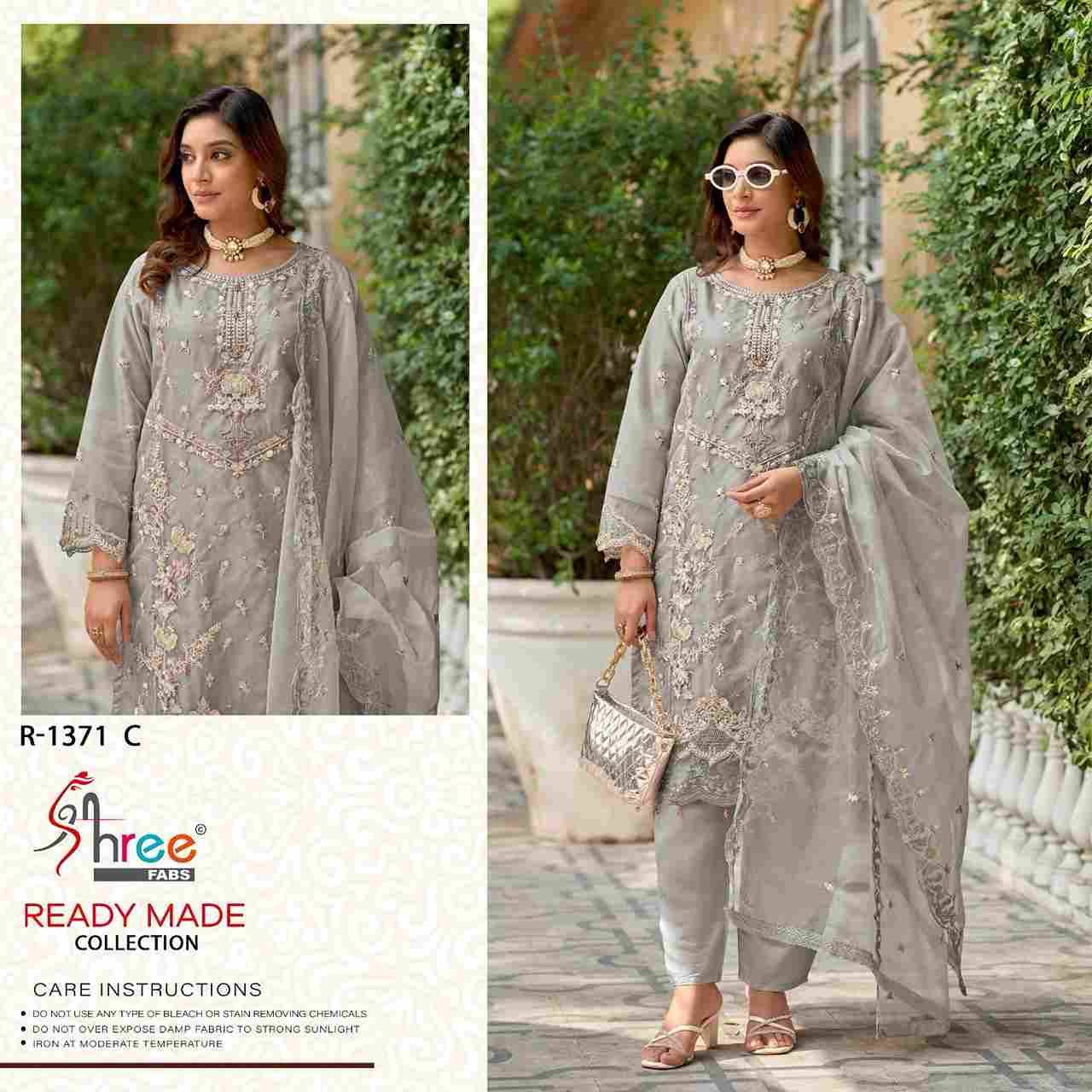Shree Fabs Hit Design R-1371 Colours By Shree Fabs R-1371-A To R-1371-D Series Beautiful Pakistani Suits Stylish Fancy Colorful Party Wear & Occasional Wear Organza Embroidered Dresses At Wholesale Price