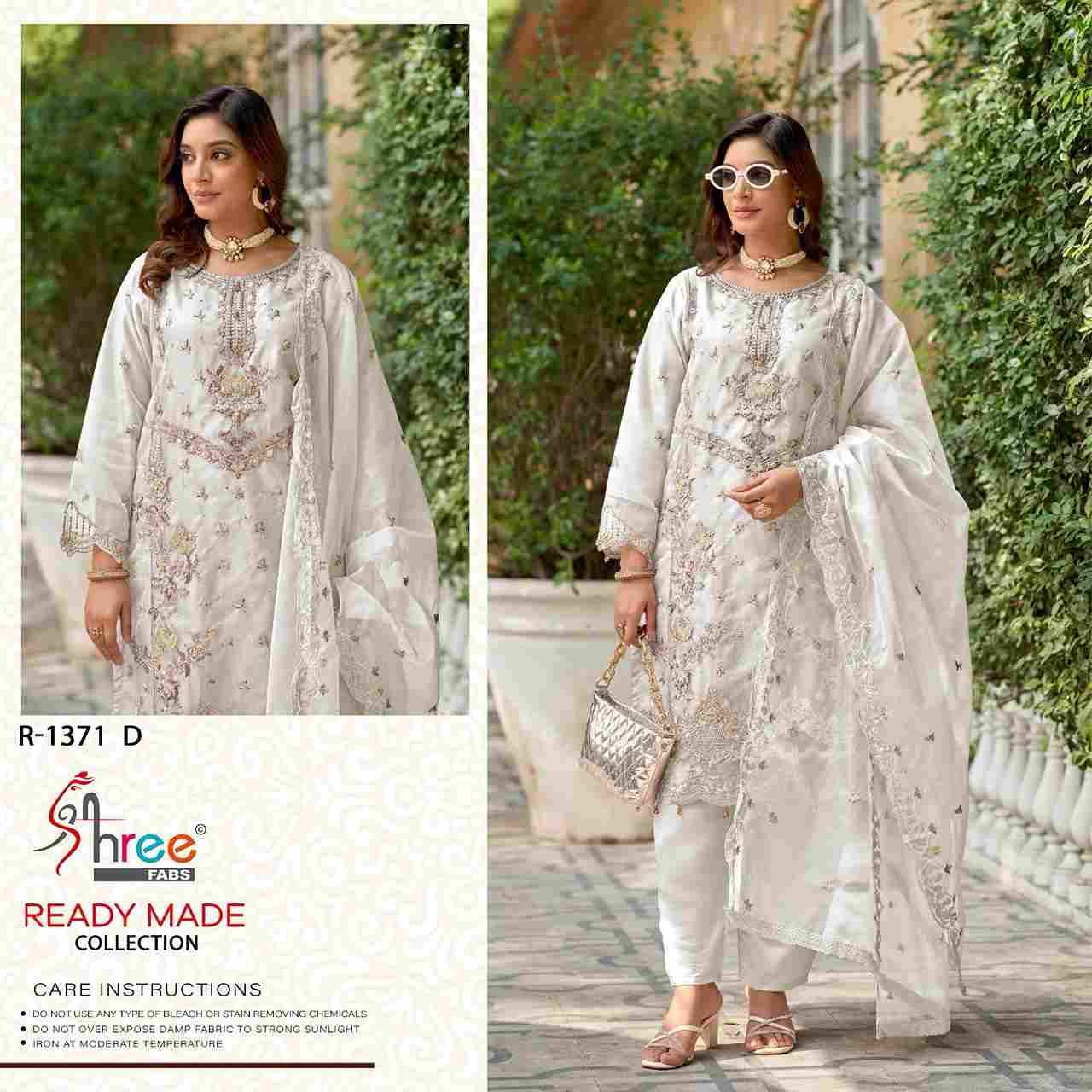 Shree Fabs Hit Design R-1371 Colours By Shree Fabs R-1371-A To R-1371-D Series Beautiful Pakistani Suits Stylish Fancy Colorful Party Wear & Occasional Wear Organza Embroidered Dresses At Wholesale Price