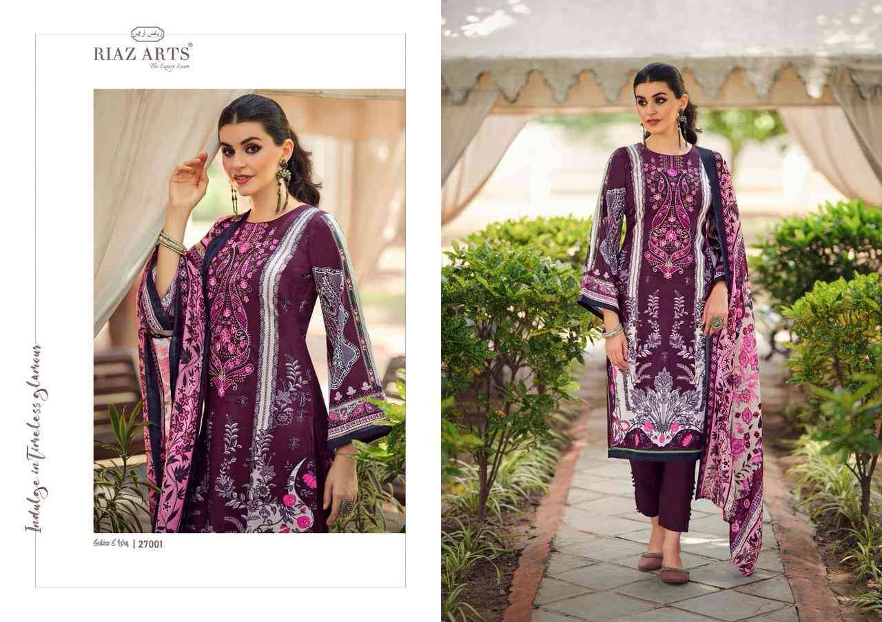 Gulzar E Ishq By Riaz Arts 27001 To 27008 Series Wholesale Designer Pakistani Suits Collection Beautiful Stylish Fancy Colorful Party Wear & Occasional Wear Pure Karachi Cambric Lawn Print With Embroidered Dresses At Wholesale Price