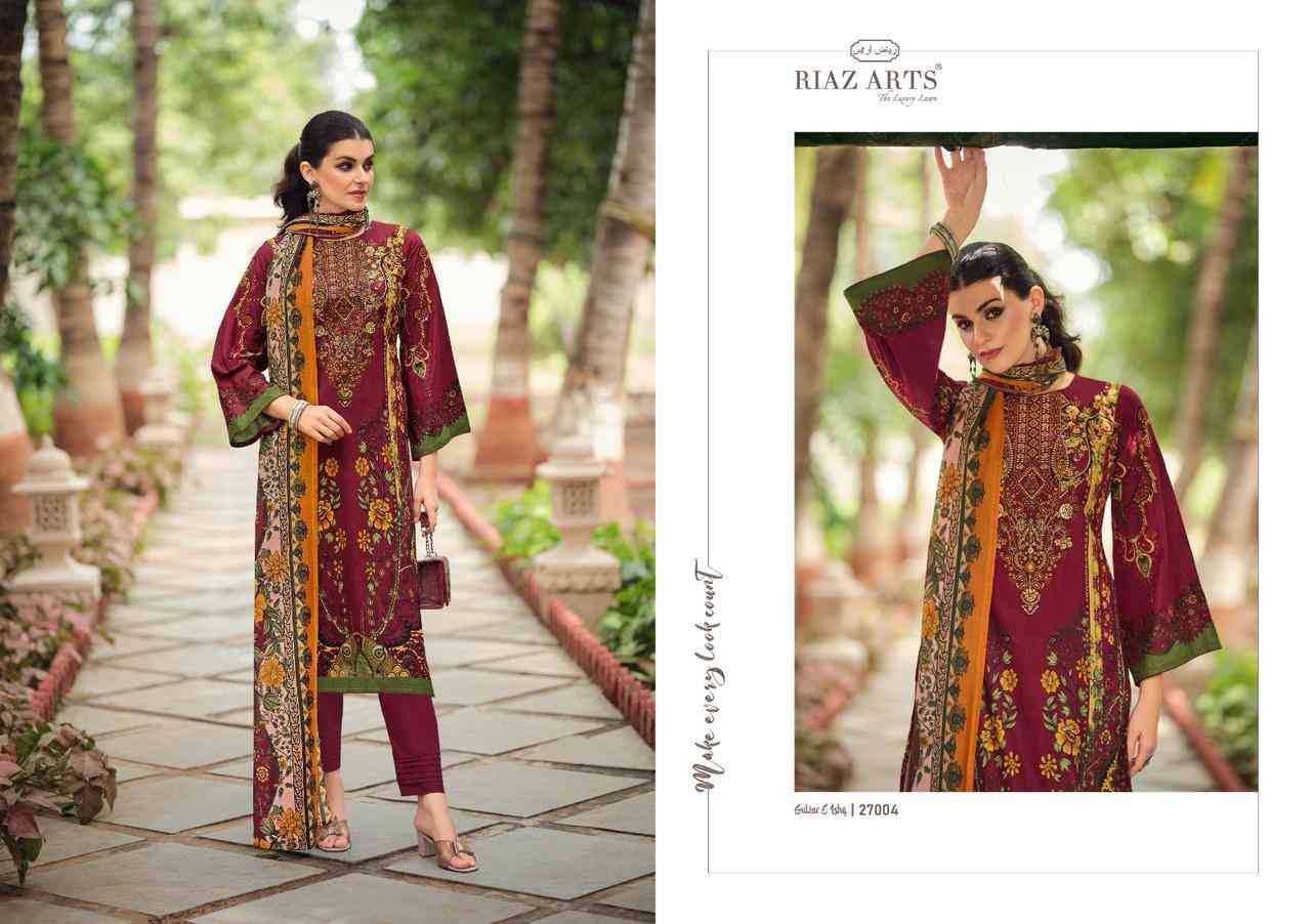 Gulzar E Ishq By Riaz Arts 27001 To 27008 Series Wholesale Designer Pakistani Suits Collection Beautiful Stylish Fancy Colorful Party Wear & Occasional Wear Pure Karachi Cambric Lawn Print With Embroidered Dresses At Wholesale Price