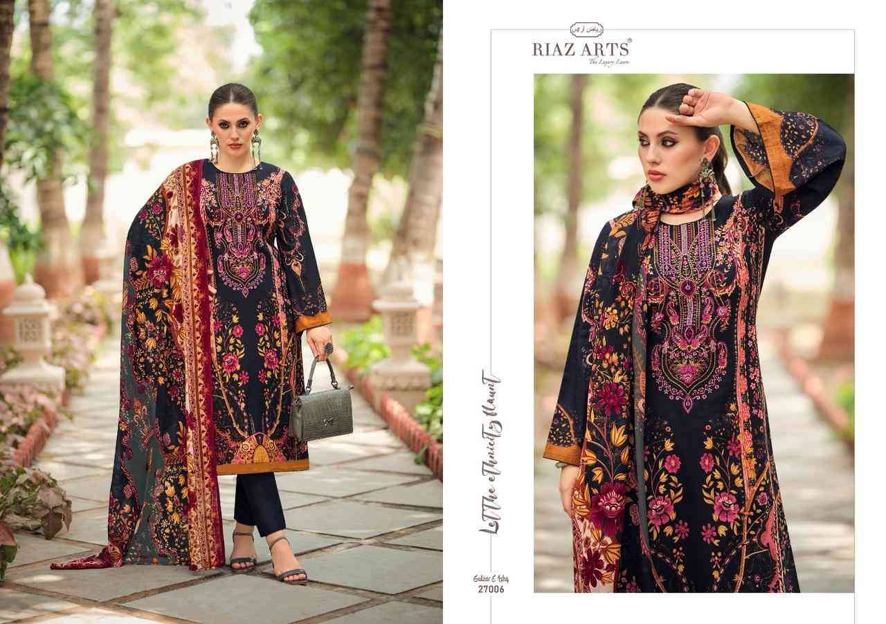 Gulzar E Ishq By Riaz Arts 27001 To 27008 Series Wholesale Designer Pakistani Suits Collection Beautiful Stylish Fancy Colorful Party Wear & Occasional Wear Pure Karachi Cambric Lawn Print With Embroidered Dresses At Wholesale Price