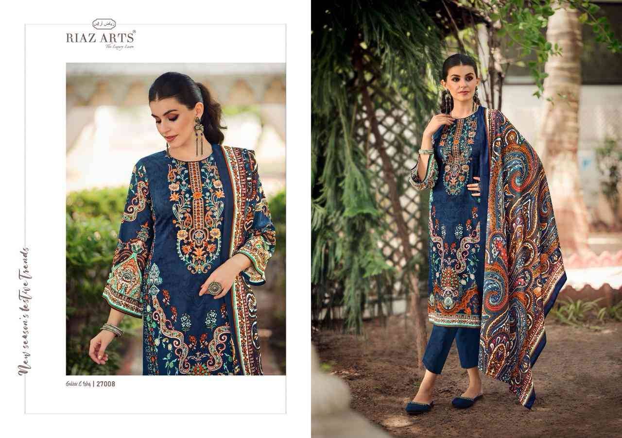 Gulzar E Ishq By Riaz Arts 27001 To 27008 Series Wholesale Designer Pakistani Suits Collection Beautiful Stylish Fancy Colorful Party Wear & Occasional Wear Pure Karachi Cambric Lawn Print With Embroidered Dresses At Wholesale Price