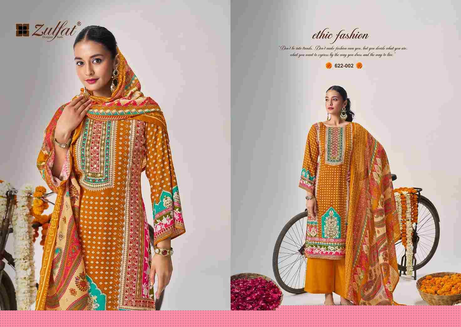 Aayat Vol-14 By Zulfat 622-001 To 622-006 Series Beautiful Festive Suits Stylish Fancy Colorful Casual Wear & Ethnic Wear Pure Viscose Rayon Print Dresses At Wholesale Price