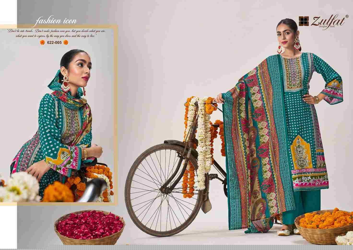 Aayat Vol-14 By Zulfat 622-001 To 622-006 Series Beautiful Festive Suits Stylish Fancy Colorful Casual Wear & Ethnic Wear Pure Viscose Rayon Print Dresses At Wholesale Price
