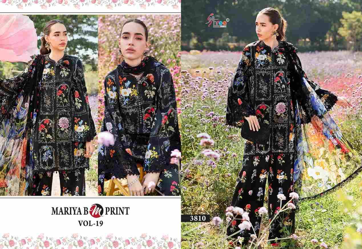 Mariya B Mprint Vol-19 By Shree Fabs 3808 To 3813 Series Beautiful Pakistani Suits Colorful Stylish Fancy Casual Wear & Ethnic Wear Pure Cotton Embroidered Dresses At Wholesale Price