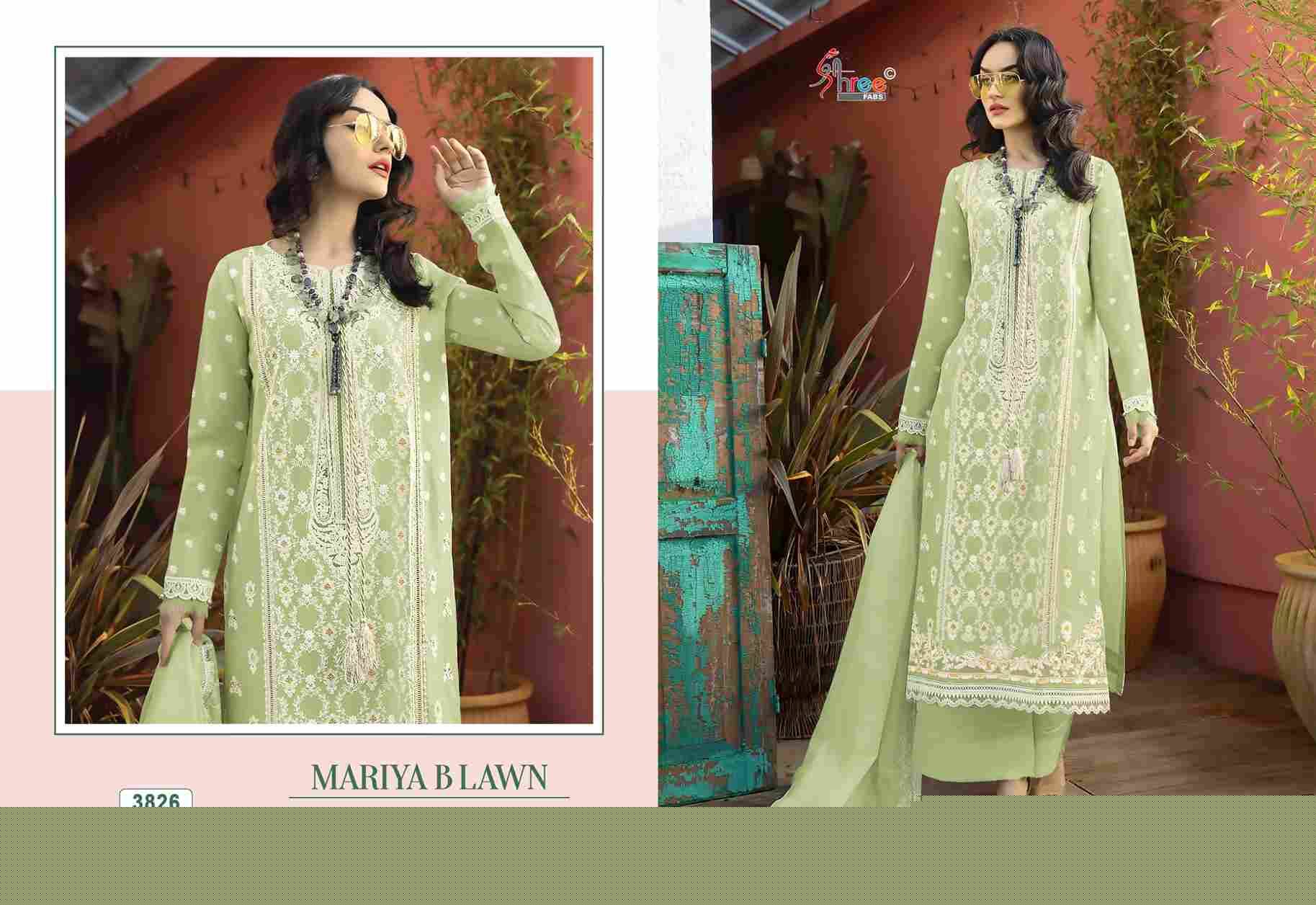 Mariya B Lawn Festival Collection Vol-9 By Shree Fabs 3821 To 3826 Series Designer Pakistani Suits Beautiful Stylish Fancy Colorful Party Wear & Occasional Wear Pure Cotton Embroidered Dresses At Wholesale Price