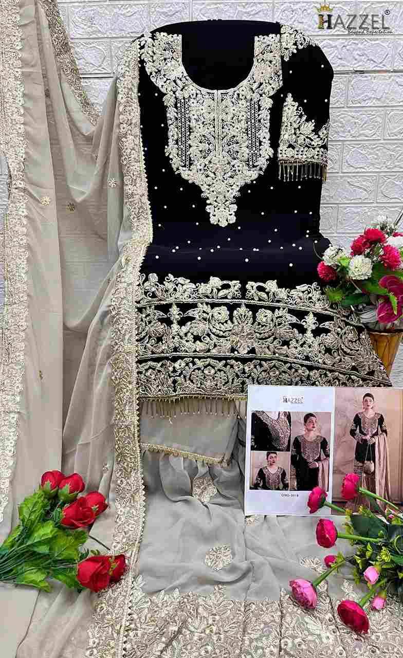 Hazzel 301 Colours By Hazzel 301-A To 301-C Series Pakistani Suits Collection Beautiful Stylish Fancy Colorful Party Wear & Occasional Wear Georgette Dresses At Wholesale Price