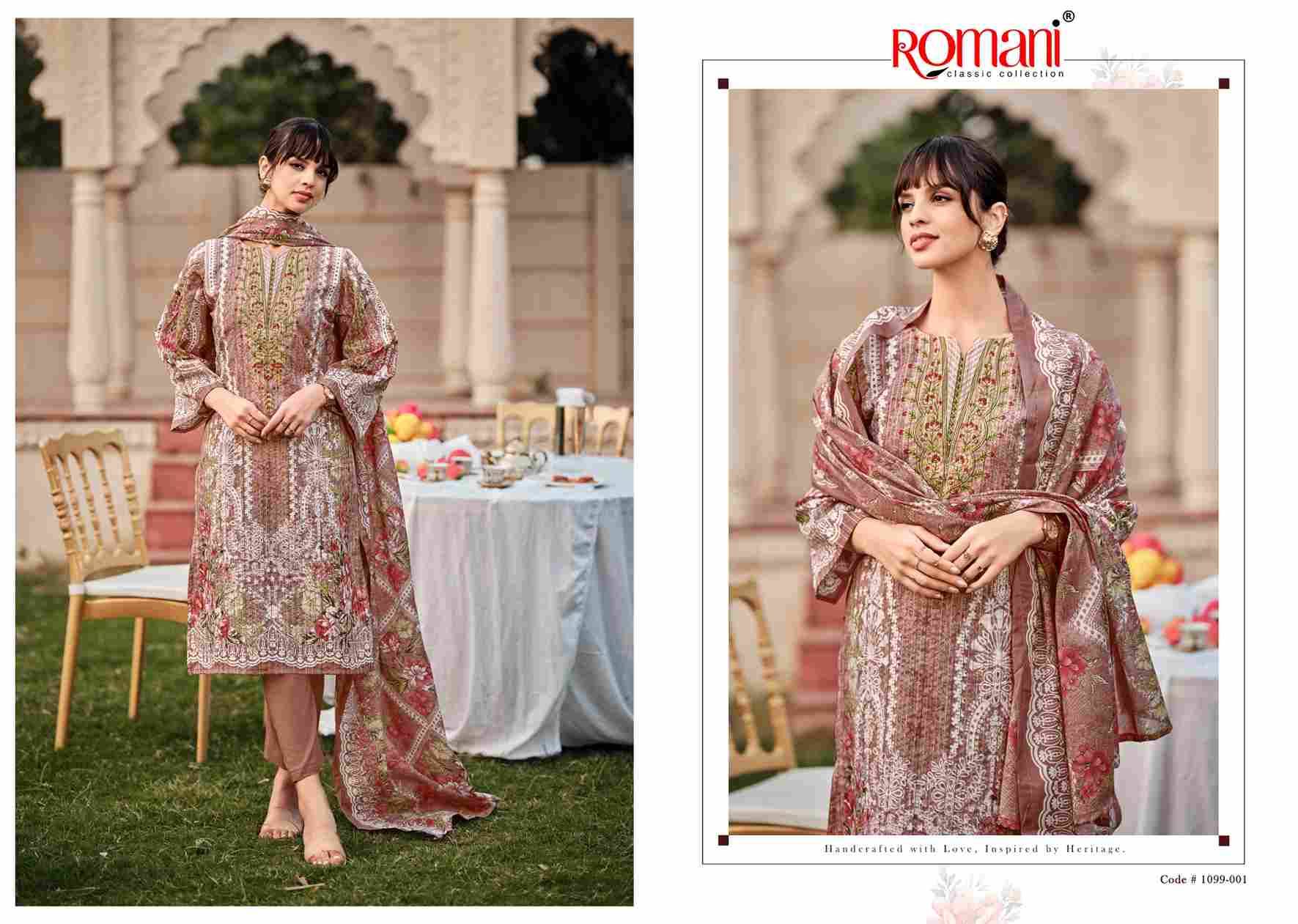 Saniya By Romani 1099-001 To 1099-008 Series Beautiful Festive Suits Stylish Fancy Colorful Casual Wear & Ethnic Wear Soft Cotton Print Dresses At Wholesale Price