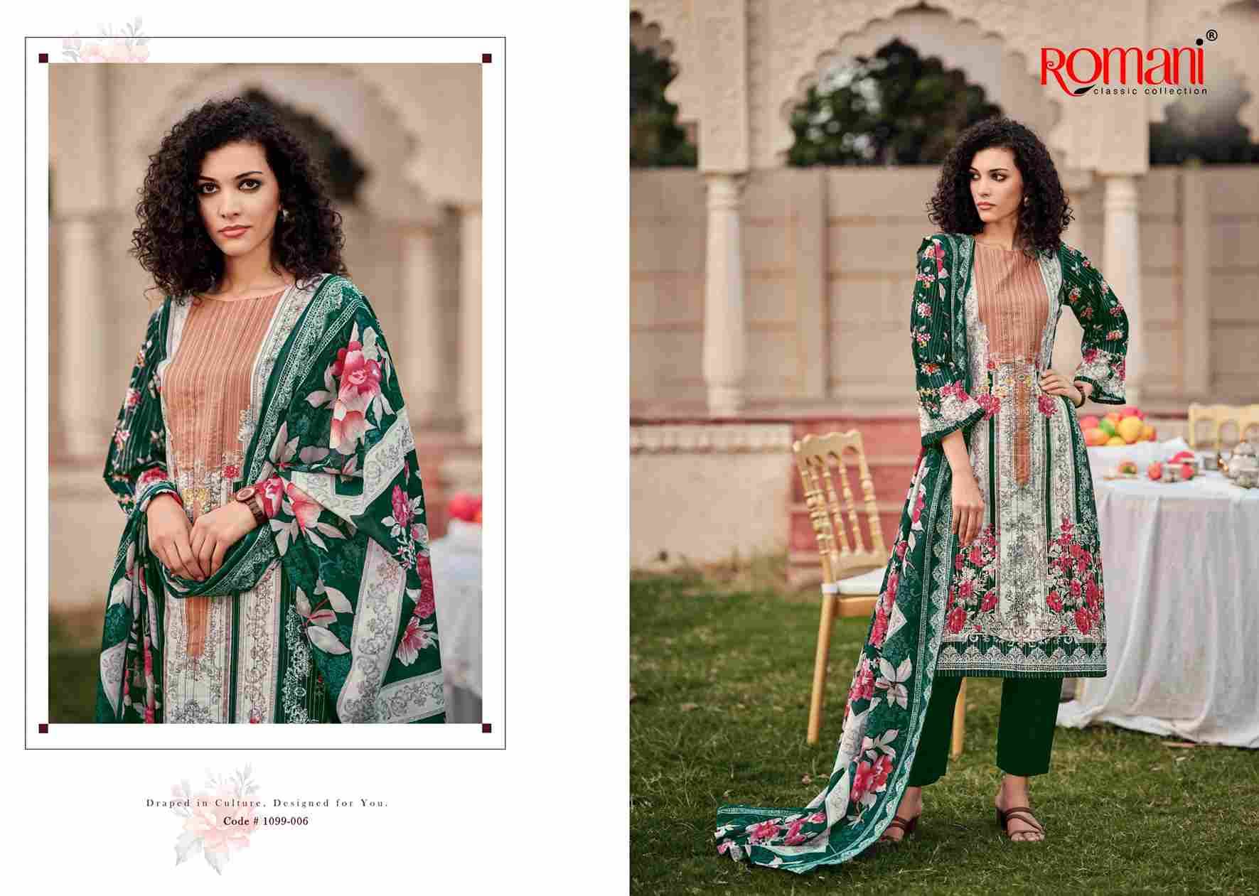 Saniya By Romani 1099-001 To 1099-008 Series Beautiful Festive Suits Stylish Fancy Colorful Casual Wear & Ethnic Wear Soft Cotton Print Dresses At Wholesale Price