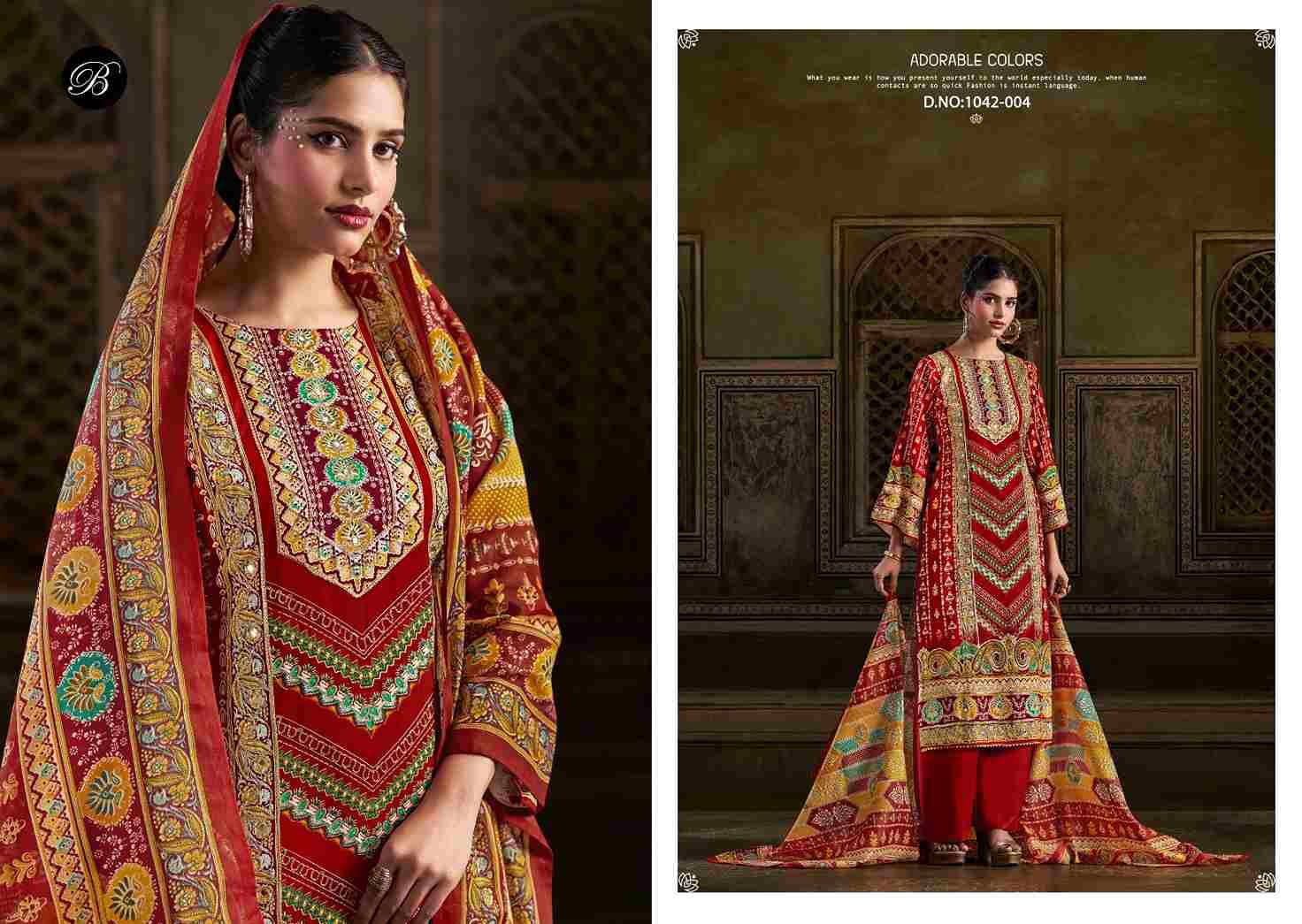 Musafir By Belliza 1042-001 To 1042-006 Series Beautiful Festive Suits Colorful Stylish Fancy Casual Wear & Ethnic Wear Pure Viscose Rayon Print Dresses At Wholesale Price