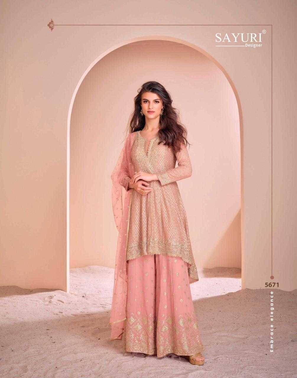Aayna Nx By Sayuri Designer Sharara Suits Beautiful Fancy Colorful Stylish Party Wear & Occasional Wear Georgette Dresses At Wholesale Price