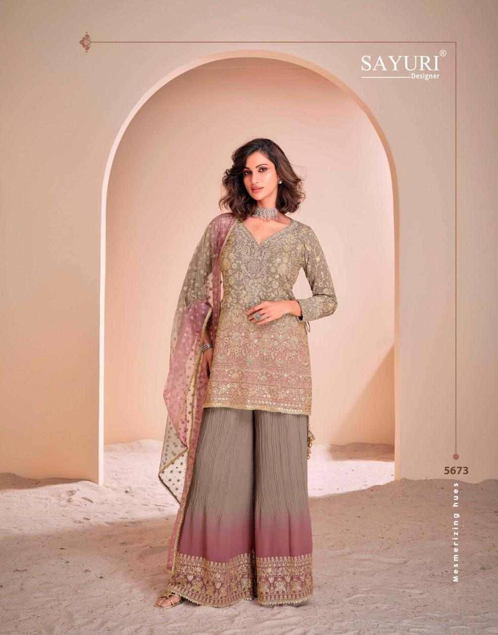 Aayna Nx By Sayuri Designer Sharara Suits Beautiful Fancy Colorful Stylish Party Wear & Occasional Wear Georgette Dresses At Wholesale Price