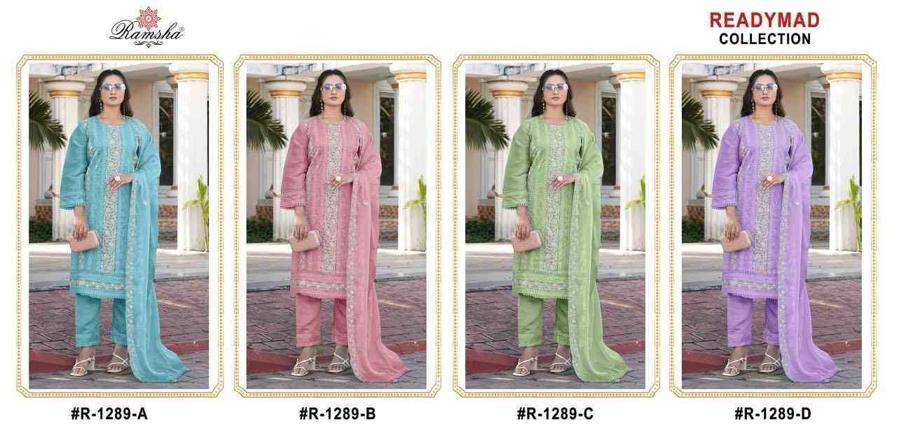 Ramsha 1289 Colours By Ramsha 1289-A To 1289-D Series Designer Pakistani Suits Beautiful Fancy Colorful Stylish Party Wear & Occasional Wear Jimmy Chu Embroidered Dresses At Wholesale Price