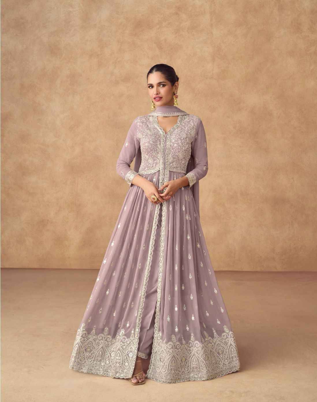 Ananya By Aashirwad Creation 10193 To 10195 Series Beautiful Festive Suits Colorful Stylish Fancy Casual Wear & Ethnic Wear Georgette With Work Dresses At Wholesale Price
