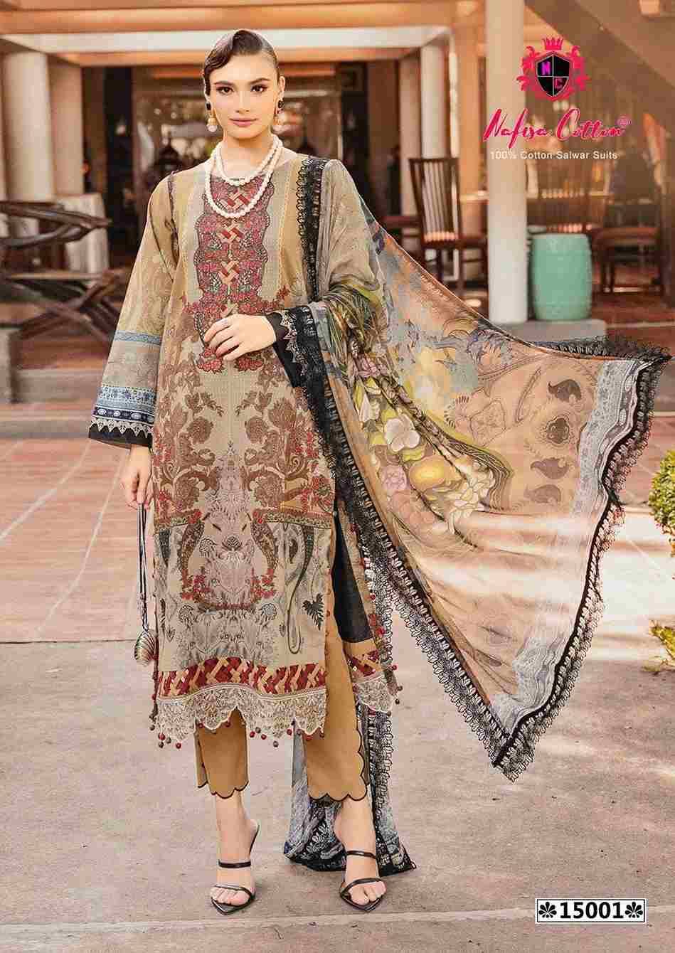 Monsoon Cotton Collection Vol-15 By Nafisa Cotton 15001 To 15006 Series Beautiful Stylish Festive Suits Fancy Colorful Casual Wear & Ethnic Wear & Ready To Wear Pure Cotton Print Dresses At Wholesale Price