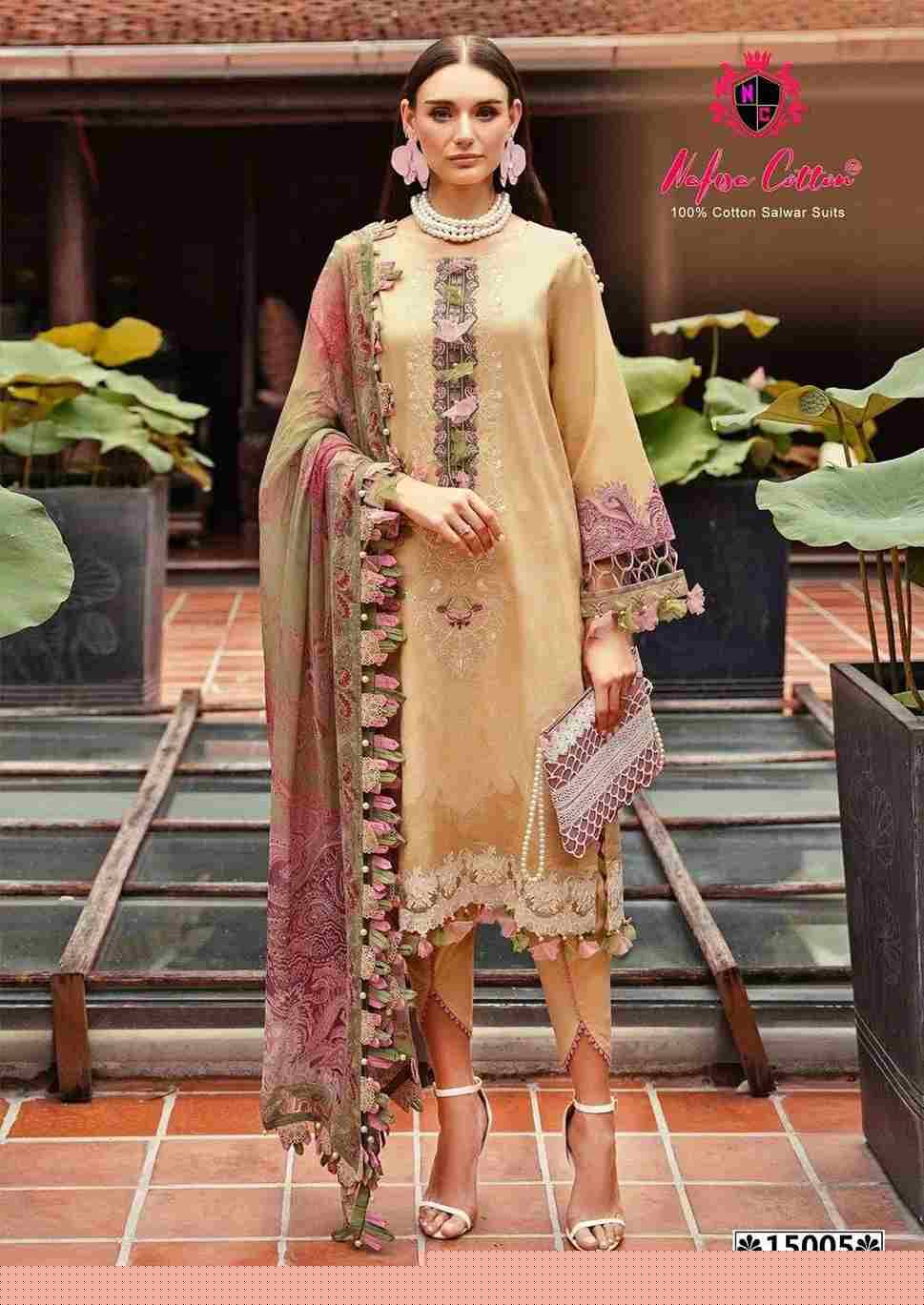 Monsoon Cotton Collection Vol-15 By Nafisa Cotton 15001 To 15006 Series Beautiful Stylish Festive Suits Fancy Colorful Casual Wear & Ethnic Wear & Ready To Wear Pure Cotton Print Dresses At Wholesale Price