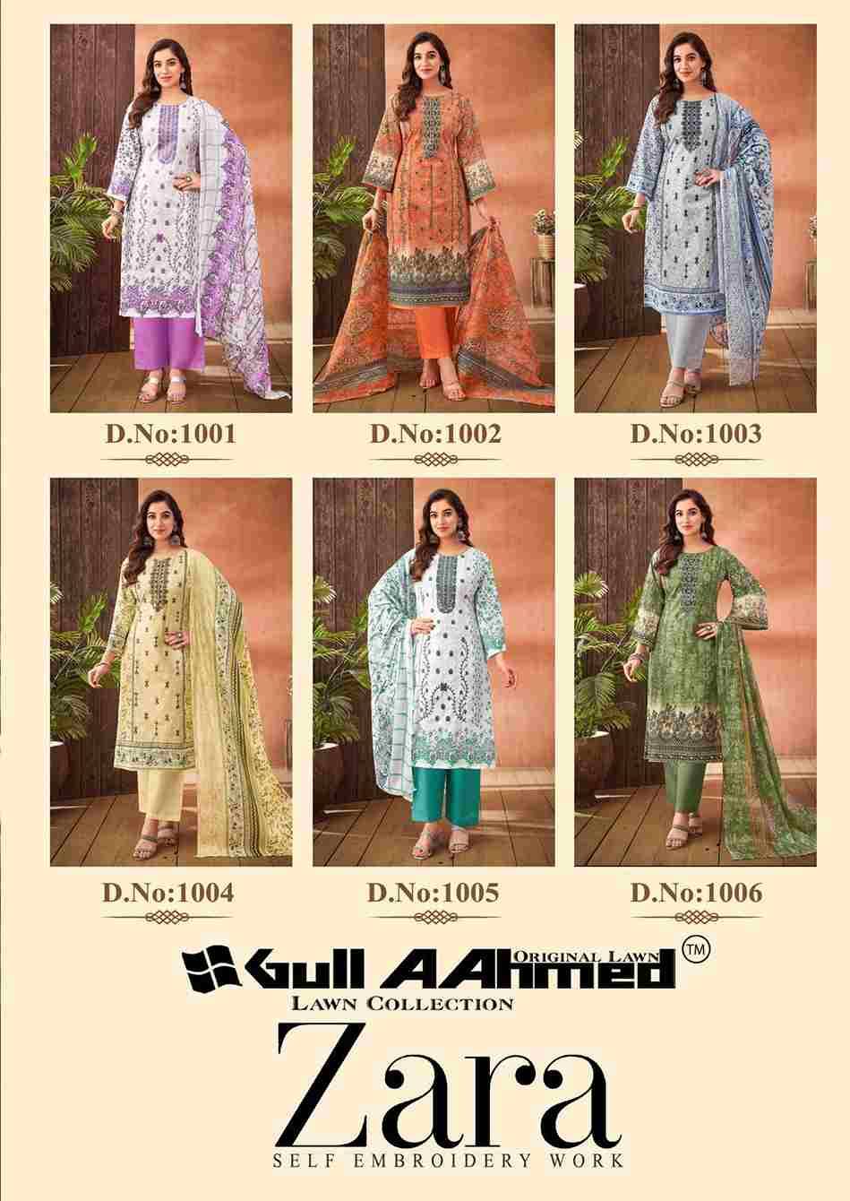 Zara By Gull Aahmed 1001 To 1006 Series Beautiful Festive Suits Stylish Fancy Colorful Casual Wear & Ethnic Wear Pure Lawn Dresses At Wholesale Price