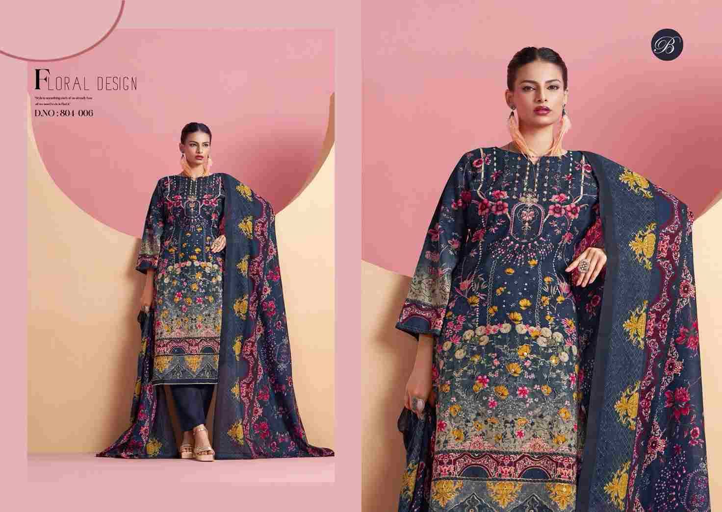 Ruksana By Belliza 804-001 To 804-006 Series Beautiful Festive Suits Colorful Stylish Fancy Casual Wear & Ethnic Wear Pure Cotton Print Dresses At Wholesale Price