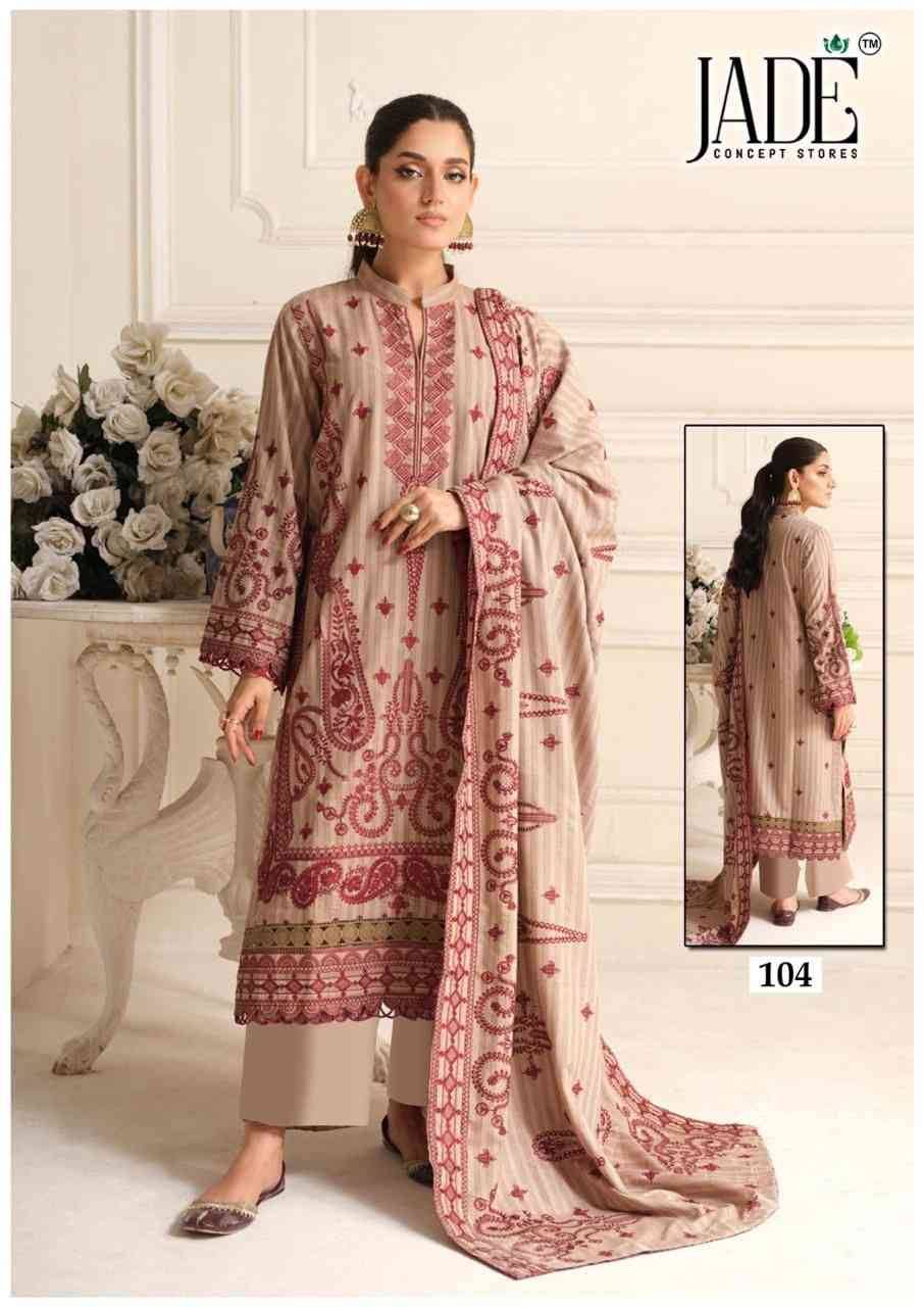 Chevron Vol-11 By Jade 101 To 106 Series Beautiful Festive Suits Colorful Stylish Fancy Casual Wear & Ethnic Wear Pure Lawn Cotton Embroidered Dresses At Wholesale Price