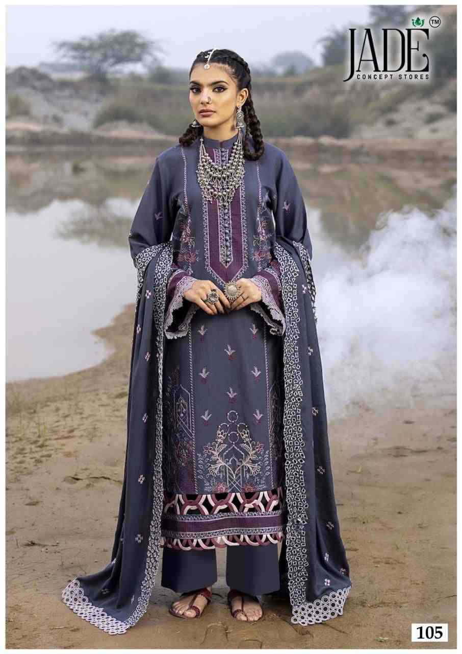 Chevron Vol-11 By Jade 101 To 106 Series Beautiful Festive Suits Colorful Stylish Fancy Casual Wear & Ethnic Wear Pure Lawn Cotton Embroidered Dresses At Wholesale Price