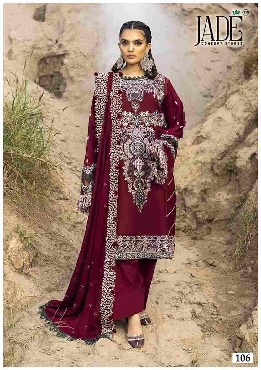 Chevron Vol-11 By Jade 101 To 106 Series Beautiful Festive Suits Colorful Stylish Fancy Casual Wear & Ethnic Wear Pure Lawn Cotton Embroidered Dresses At Wholesale Price
