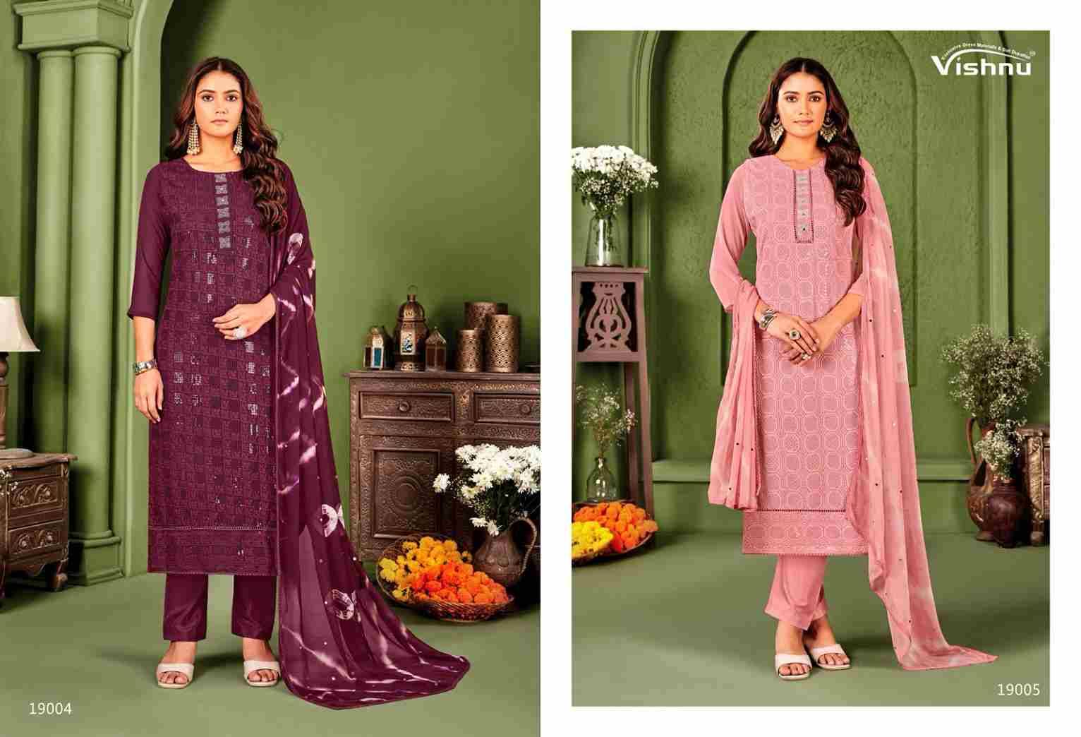 Zulfat Vol-6 By Vishnu 19001 To 19008 Series Beautiful Stylish Festive Suits Fancy Colorful Casual Wear & Ethnic Wear & Ready To Wear Georgette Dresses At Wholesale Price