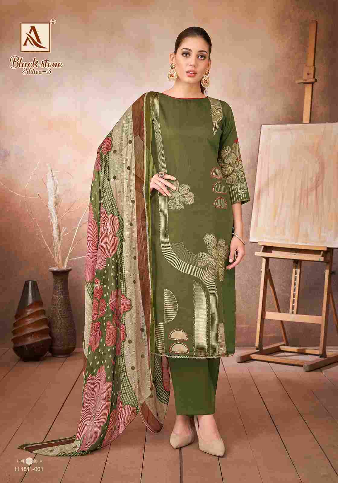 Black Stone Vol-3 By Alok Suit 1811-001 To 1811-004 Series Beautiful Festive Suits Colorful Stylish Fancy Casual Wear & Ethnic Wear Pure Jam Embroidered Dresses At Wholesale Price