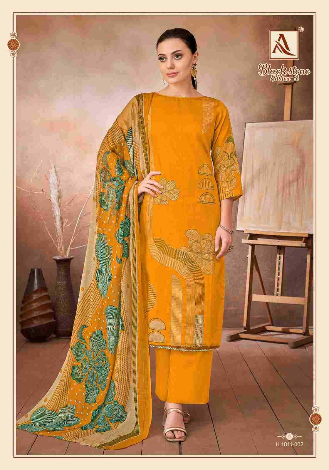 Black Stone Vol-3 By Alok Suit 1811-001 To 1811-004 Series Beautiful Festive Suits Colorful Stylish Fancy Casual Wear & Ethnic Wear Pure Jam Embroidered Dresses At Wholesale Price