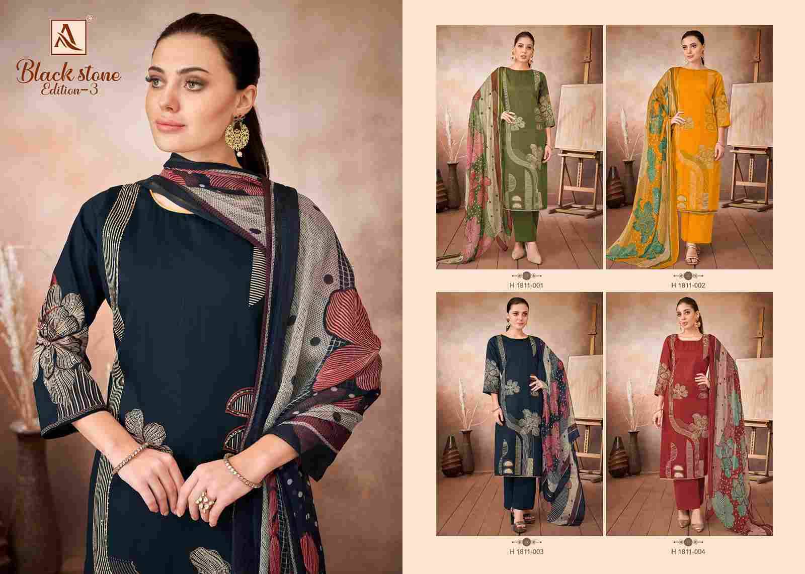 Black Stone Vol-3 By Alok Suit 1811-001 To 1811-004 Series Beautiful Festive Suits Colorful Stylish Fancy Casual Wear & Ethnic Wear Pure Jam Embroidered Dresses At Wholesale Price