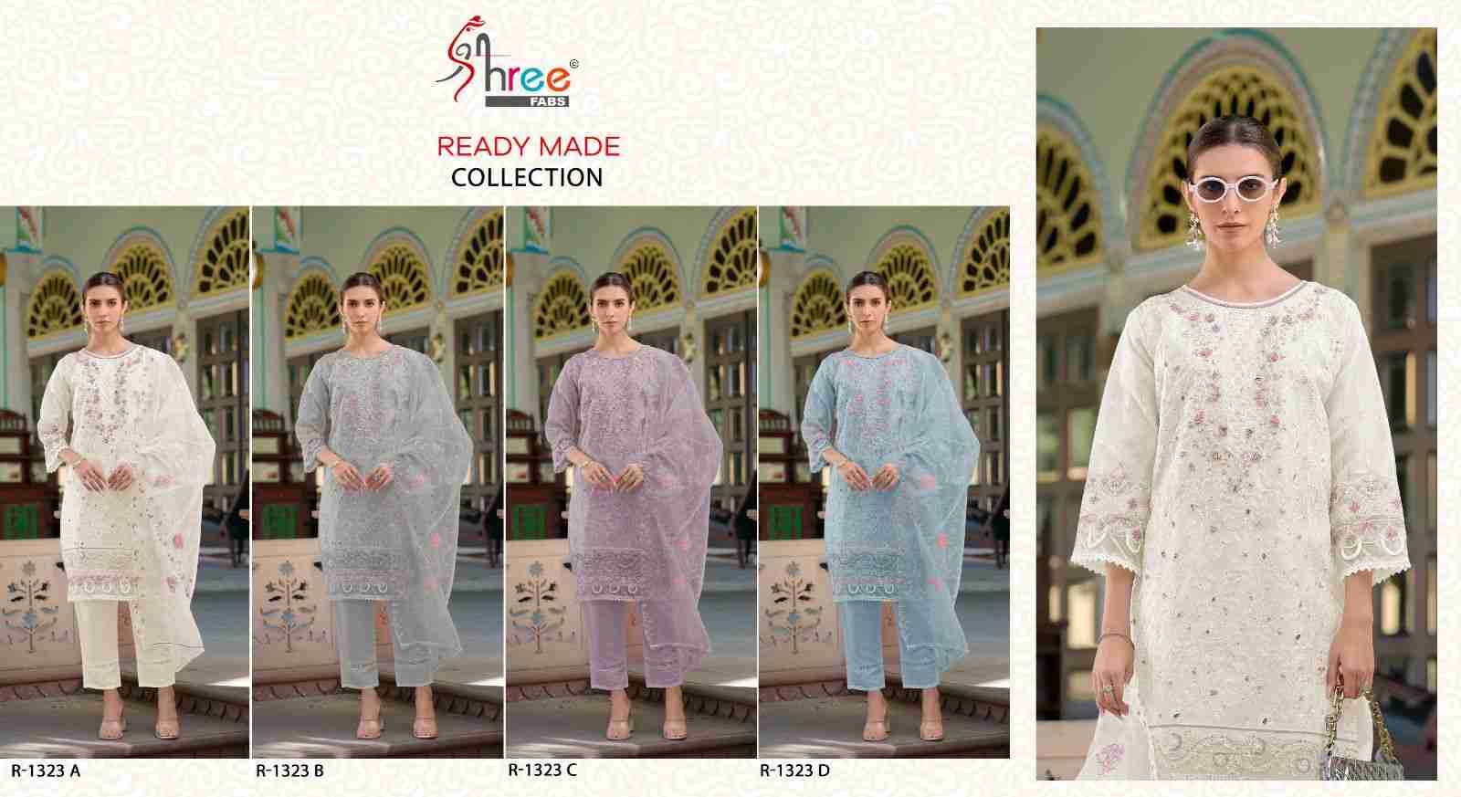 Shree Fabs Hit Design R-1323 Colours By Shree Fabs R-1323-A To R-1323-D Series Beautiful Pakistani Suits Stylish Fancy Colorful Party Wear & Occasional Wear Organza Embroidered Dresses At Wholesale Price