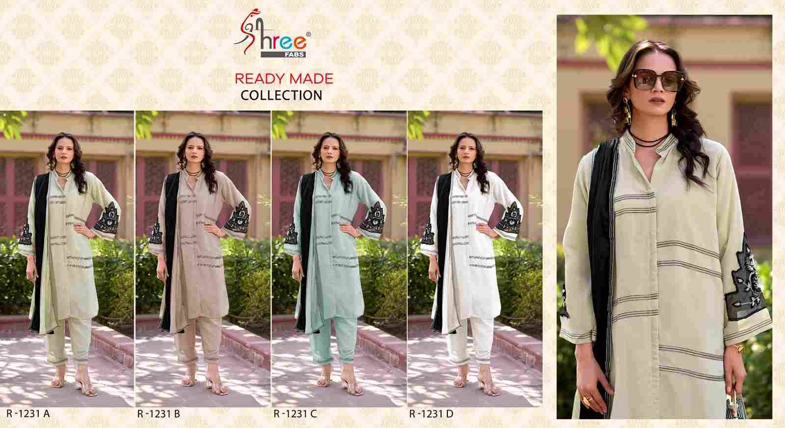 Shree Fabs Hit Design R-1231 Colours By Shree Fabs R-1231-A To R-1231-D Series Beautiful Pakistani Suits Stylish Fancy Colorful Party Wear & Occasional Wear Chiffon Embroidered Dresses At Wholesale Price