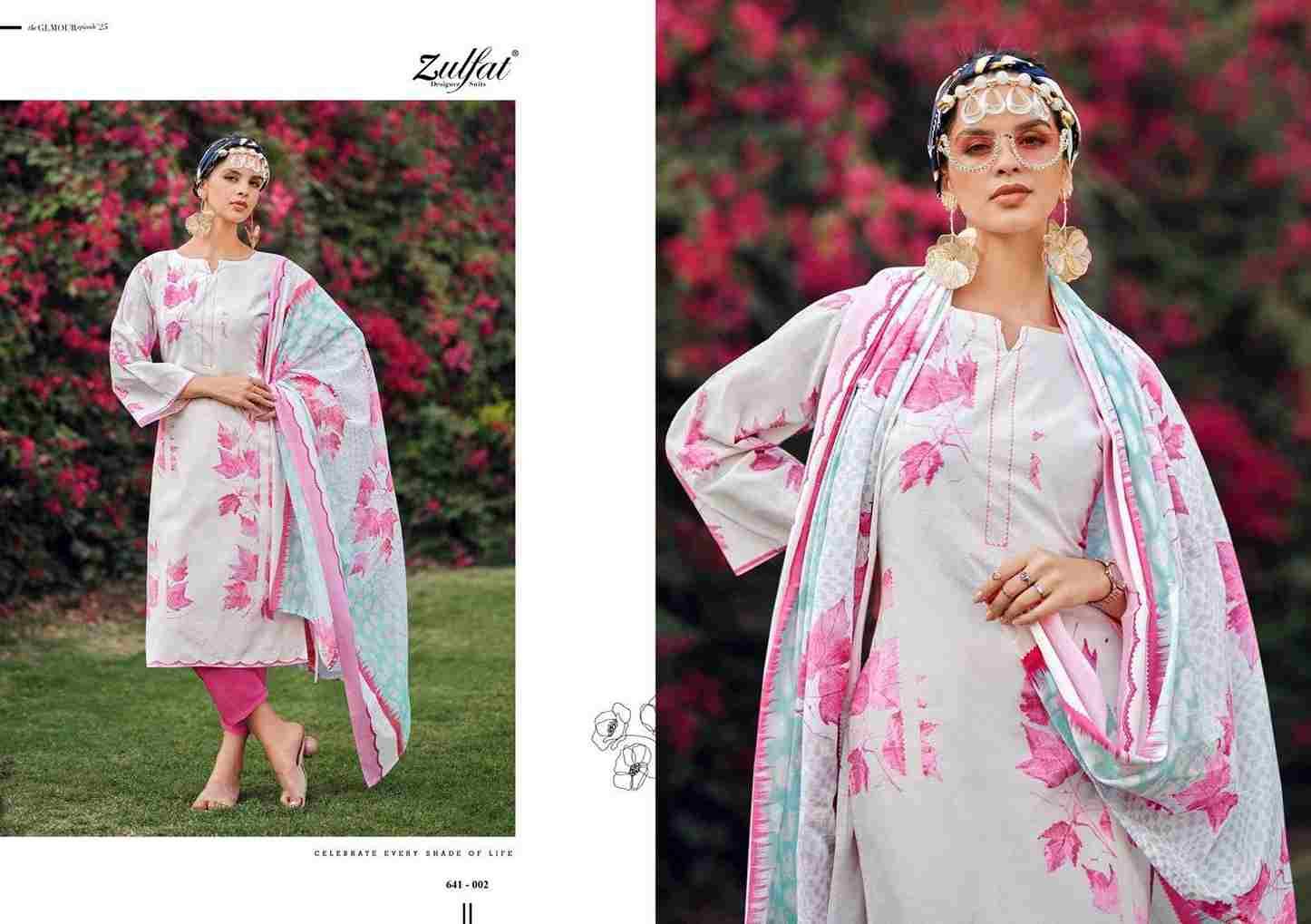 Iconic By Zulfat 641-001 To 641-008 Series Beautiful Festive Suits Stylish Fancy Colorful Casual Wear & Ethnic Wear Pure Cotton Print Dresses At Wholesale Price