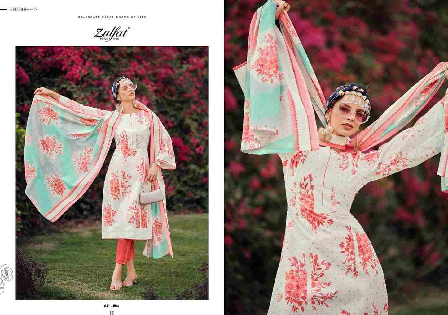 Iconic By Zulfat 641-001 To 641-008 Series Beautiful Festive Suits Stylish Fancy Colorful Casual Wear & Ethnic Wear Pure Cotton Print Dresses At Wholesale Price