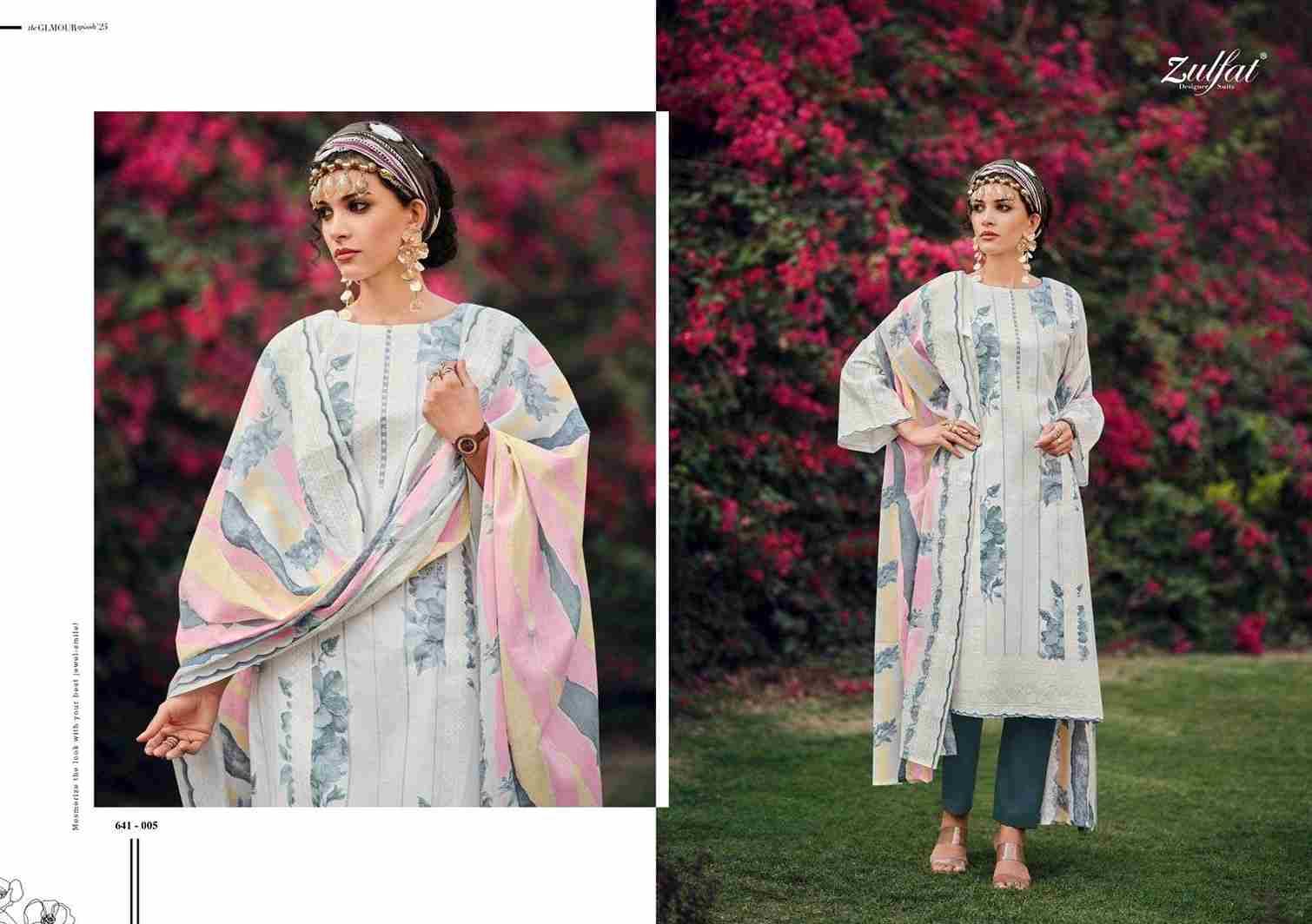 Iconic By Zulfat 641-001 To 641-008 Series Beautiful Festive Suits Stylish Fancy Colorful Casual Wear & Ethnic Wear Pure Cotton Print Dresses At Wholesale Price