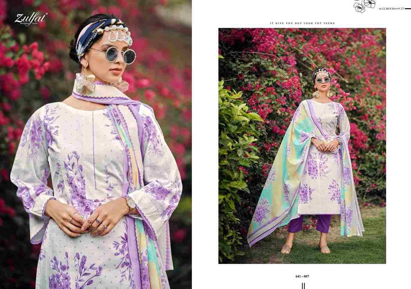 Iconic By Zulfat 641-001 To 641-008 Series Beautiful Festive Suits Stylish Fancy Colorful Casual Wear & Ethnic Wear Pure Cotton Print Dresses At Wholesale Price
