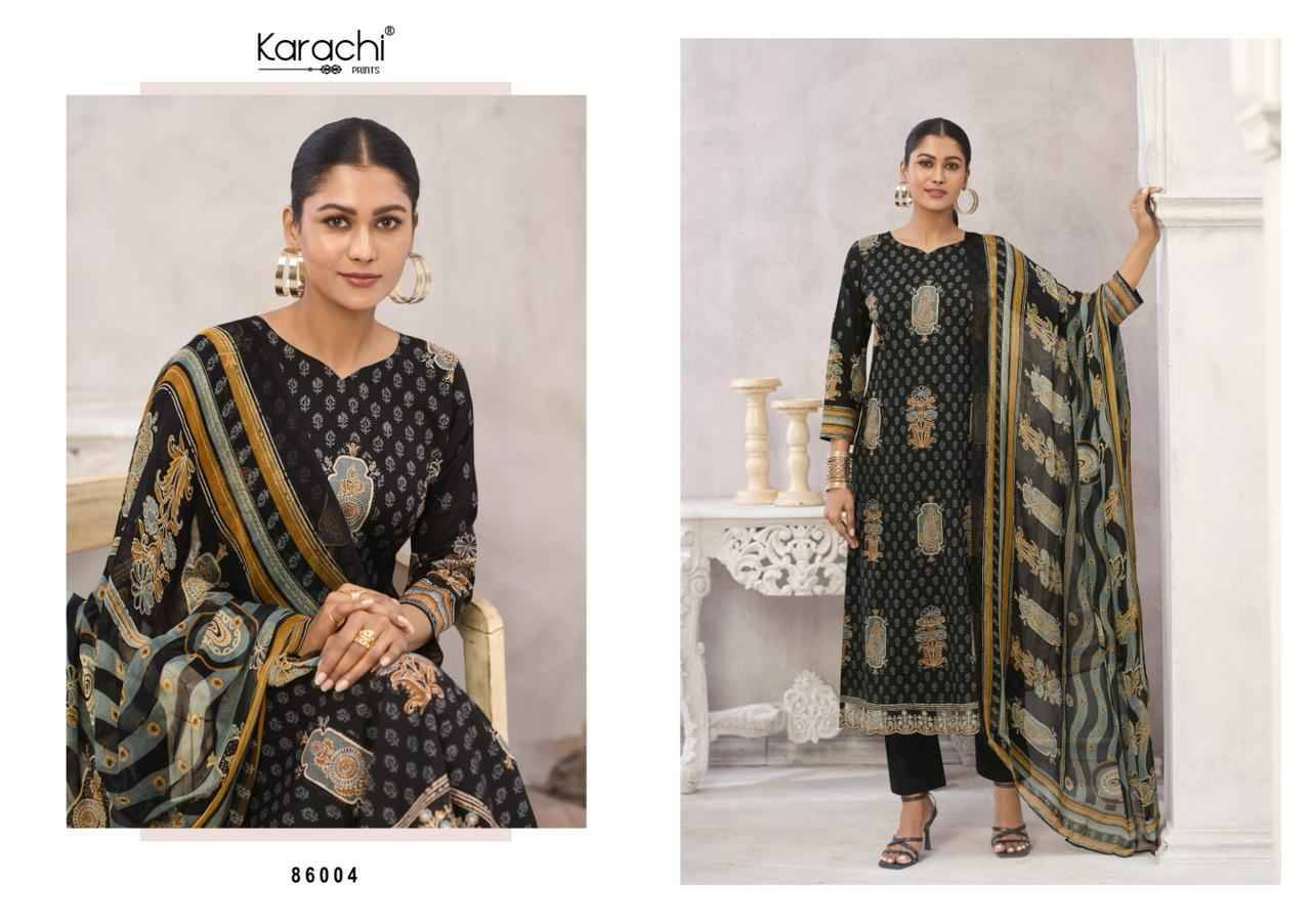 Faiza By Karachi Prints 86001 To 86004 Series Festive Suits Beautiful Fancy Colorful Stylish Party Wear & Occasional Wear Pure Cambric Dresses At Wholesale Price
