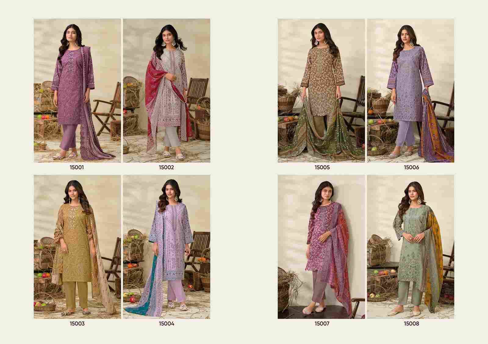 Bin Saeed Vol-15 By Deepsy Suits 15001 To 15008 Series Beautiful Pakistani Suits Colorful Stylish Fancy Casual Wear & Ethnic Wear Pure Cotton With Embroidered Dresses At Wholesale Price