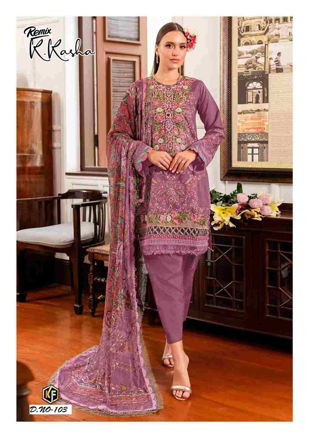 K.Kasha Remix By Keval Fab 101 To 106 Series Beautiful Festive Suits Stylish Fancy Colorful Casual Wear & Ethnic Wear Heavy Pure Cotton Print Dresses At Wholesale Price