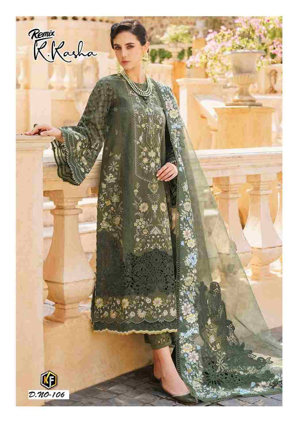 K.Kasha Remix By Keval Fab 101 To 106 Series Beautiful Festive Suits Stylish Fancy Colorful Casual Wear & Ethnic Wear Heavy Pure Cotton Print Dresses At Wholesale Price