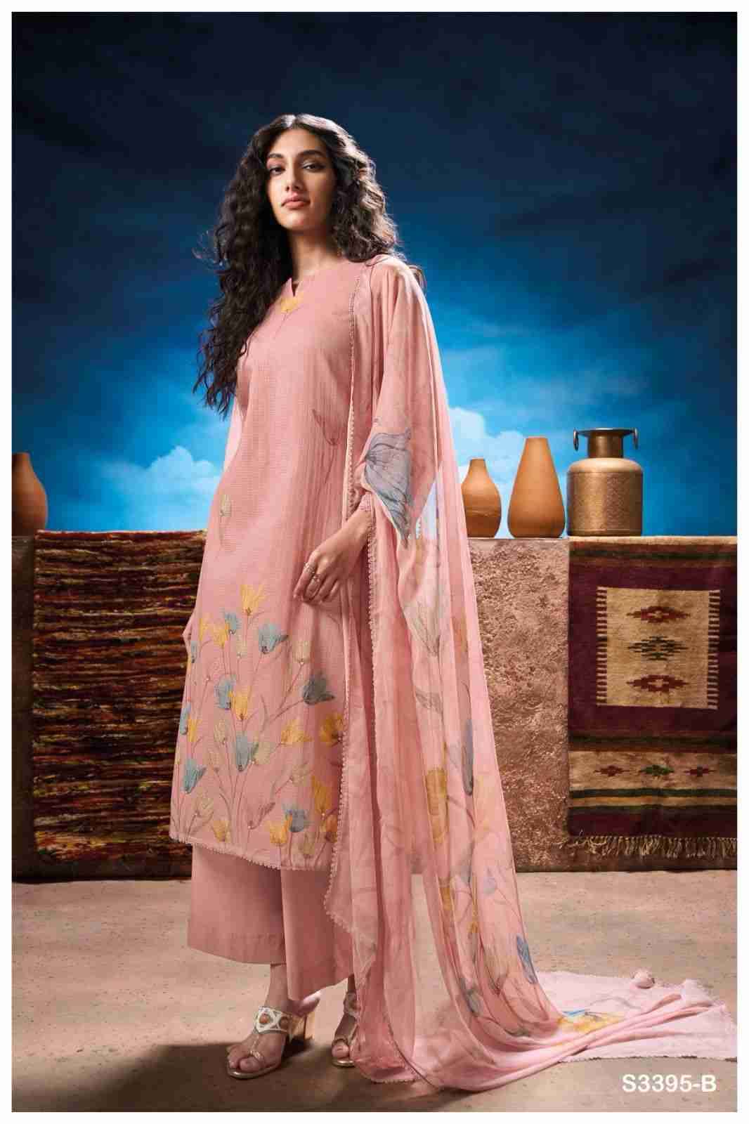 Quinlyn-3395 By Ganga Fashion 3395-A To 3395-D Series Beautiful Festive Suits Colorful Stylish Fancy Casual Wear & Ethnic Wear Pure Kota Cotton Print Dresses At Wholesale Price