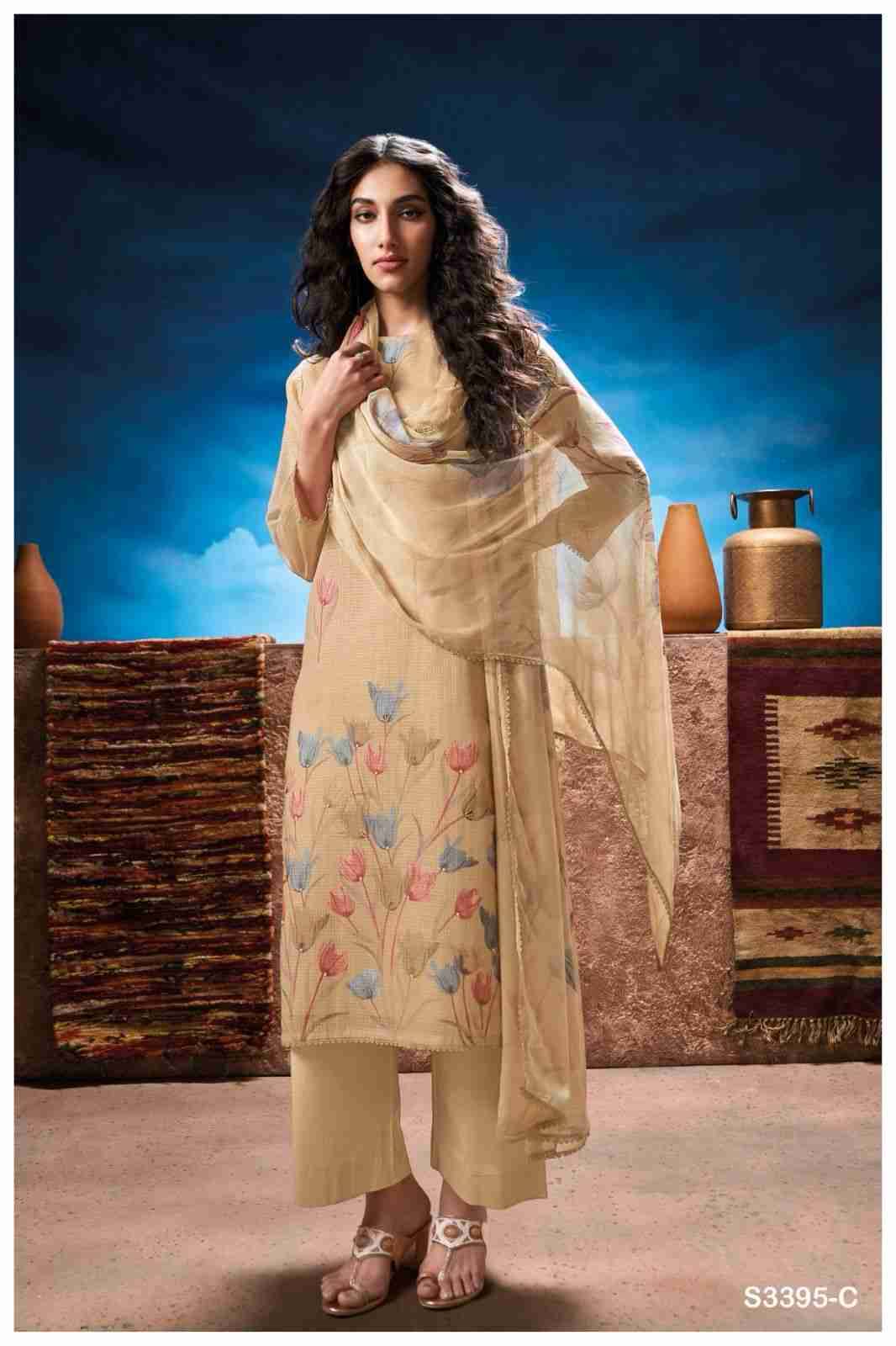 Quinlyn-3395 By Ganga Fashion 3395-A To 3395-D Series Beautiful Festive Suits Colorful Stylish Fancy Casual Wear & Ethnic Wear Pure Kota Cotton Print Dresses At Wholesale Price