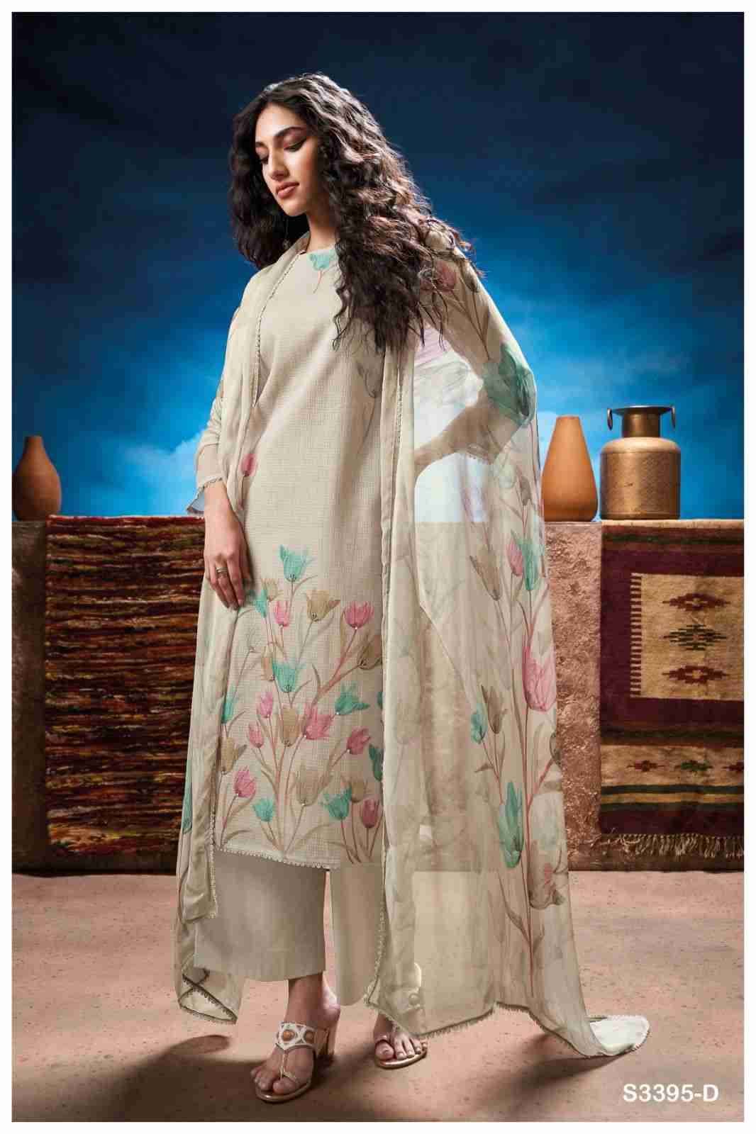 Quinlyn-3395 By Ganga Fashion 3395-A To 3395-D Series Beautiful Festive Suits Colorful Stylish Fancy Casual Wear & Ethnic Wear Pure Kota Cotton Print Dresses At Wholesale Price
