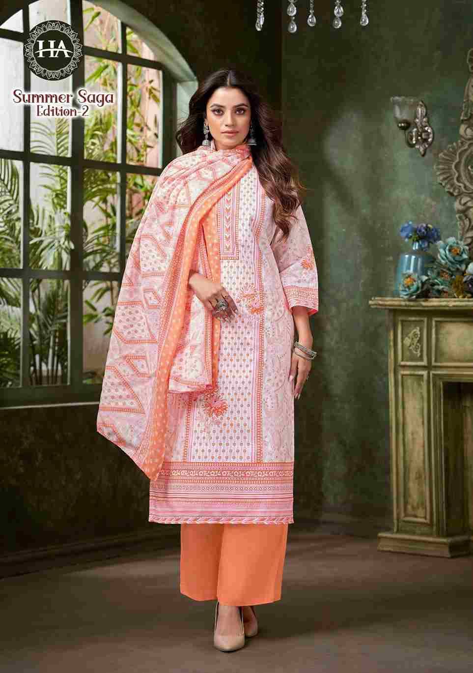 Summer Saga Vol-2 By Harshit Fashion Hub 1899-001 To 1899-008 Series Beautiful Festive Suits Stylish Fancy Colorful Casual Wear & Ethnic Wear Pure Cotton Dresses At Wholesale Price