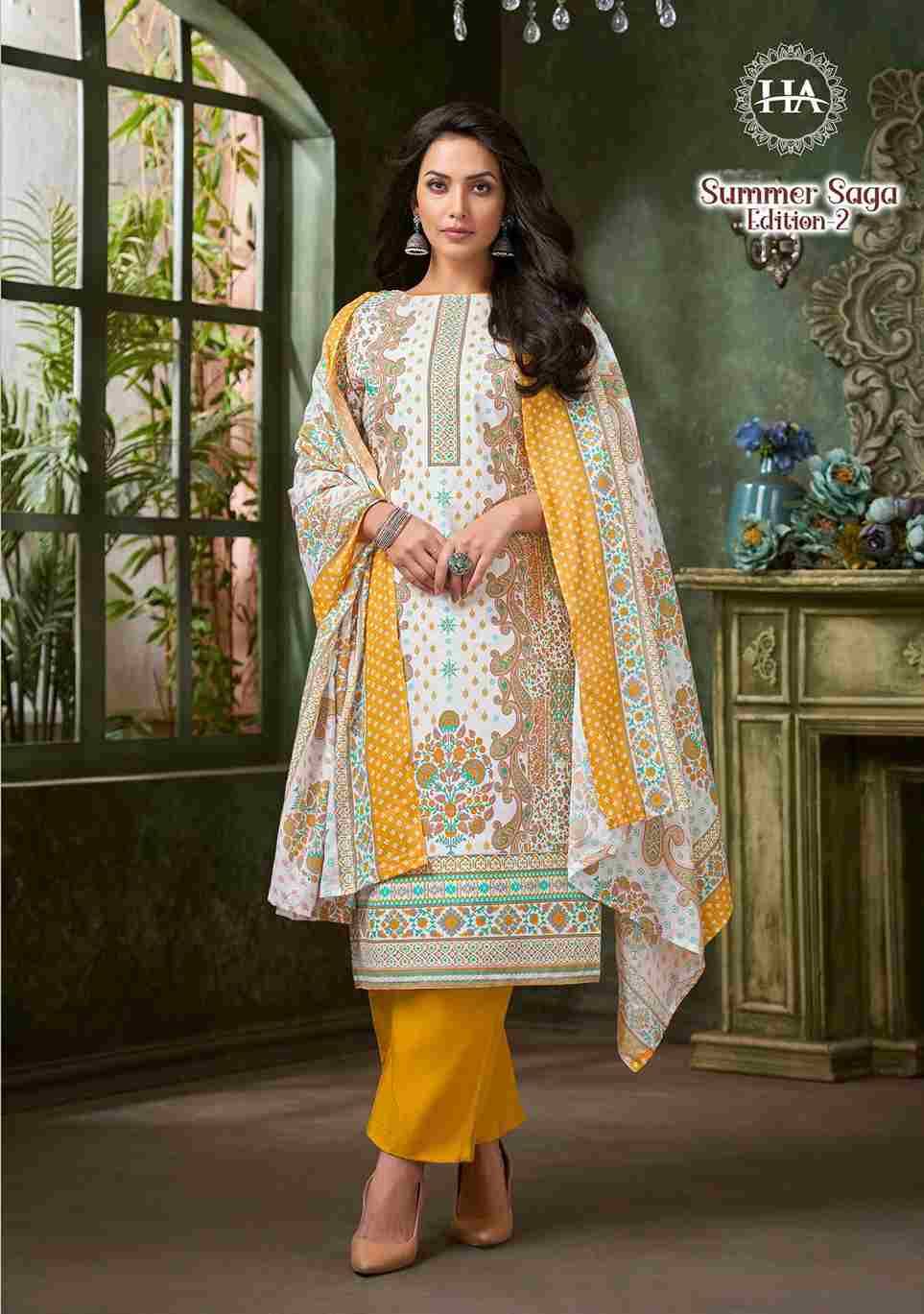 Summer Saga Vol-2 By Harshit Fashion Hub 1899-001 To 1899-008 Series Beautiful Festive Suits Stylish Fancy Colorful Casual Wear & Ethnic Wear Pure Cotton Dresses At Wholesale Price